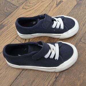 H&M Kids Black Canvas Velcro Sneakers Size 9